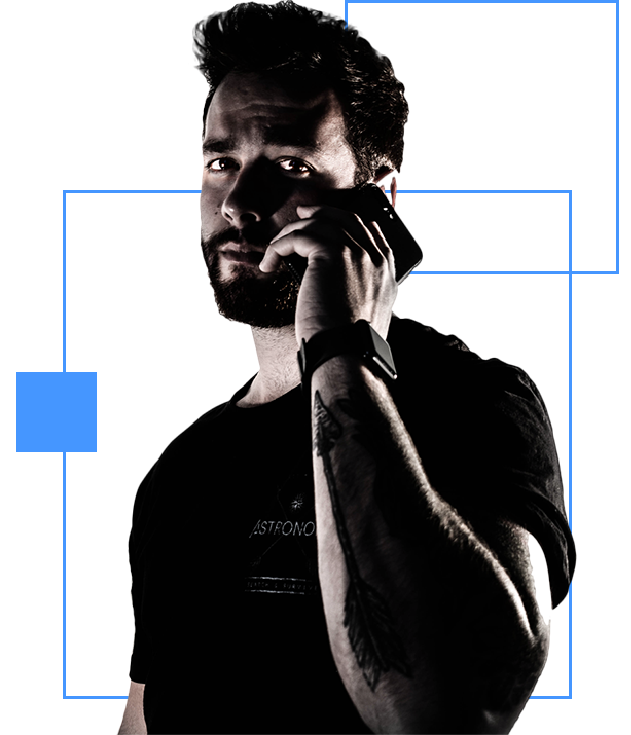 A man on the phone