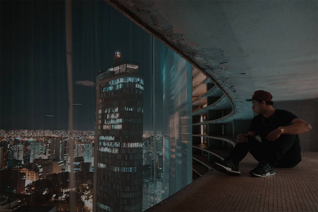 man in a building